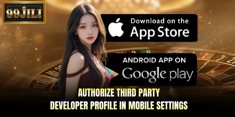 Authorize third party developer profile in mobile settings
