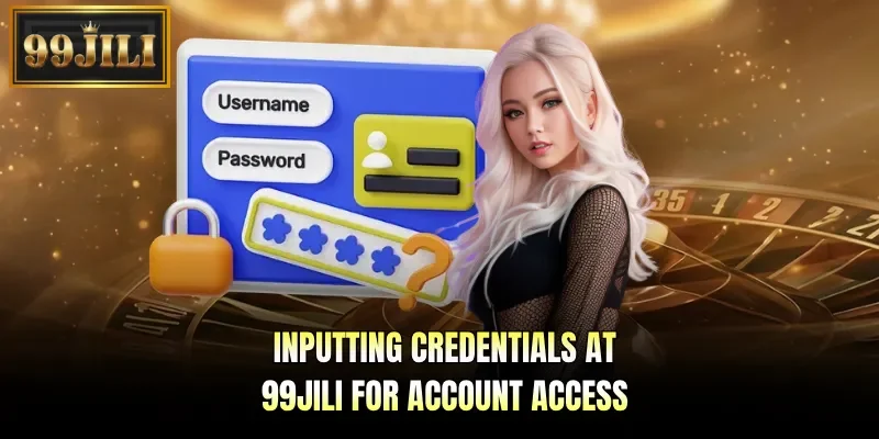 Inputting credentials at 99JILI for account access