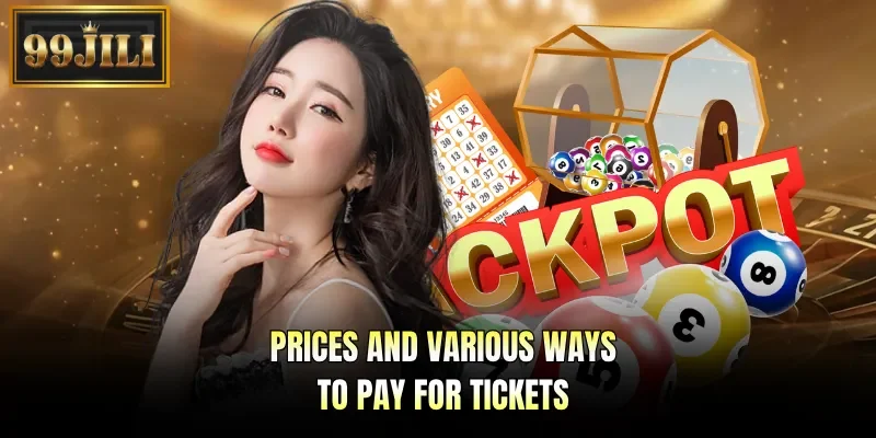 Prices and various ways to pay for tickets