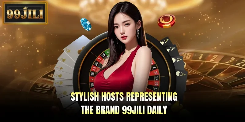Stylish hosts representing the brand 99JILI daily