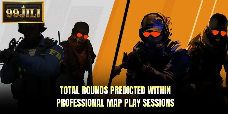Total rounds predicted within professional map play sessions
