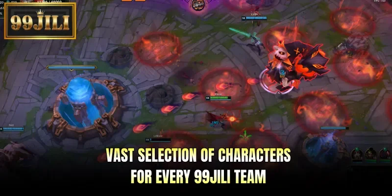 Vast selection of characters for every 99JILI team
